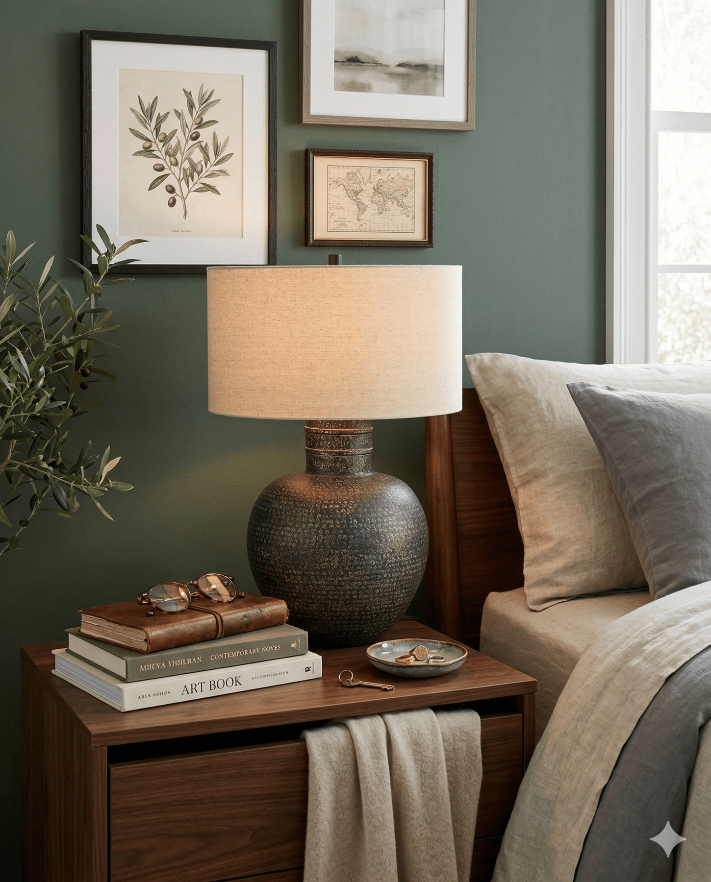 Braille Table Lamp - Marble Lotus - Braille Table Lamp
