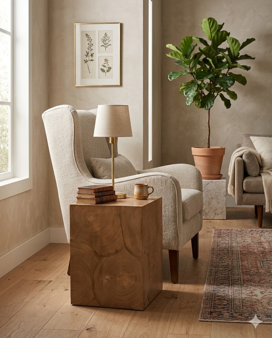 Brax Artisan Side Table - Marble Lotus - Brax Artisan Side Table