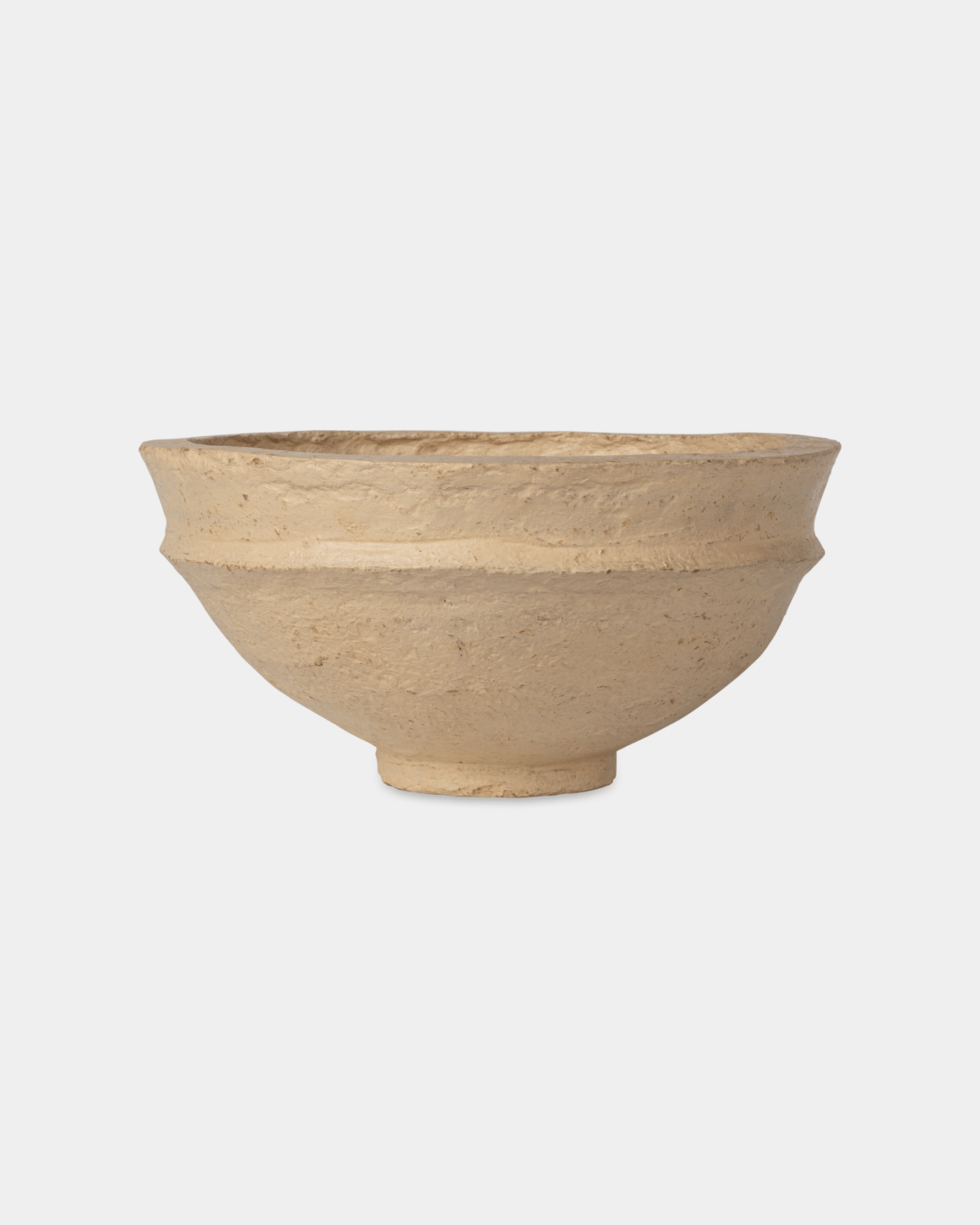 Chaand Papermache Bowl (12"x4") - Marble Lotus - Chaand Papermache Bowl (12"x4") - Marble Lotus - Handcrafted White Papermache Bowl