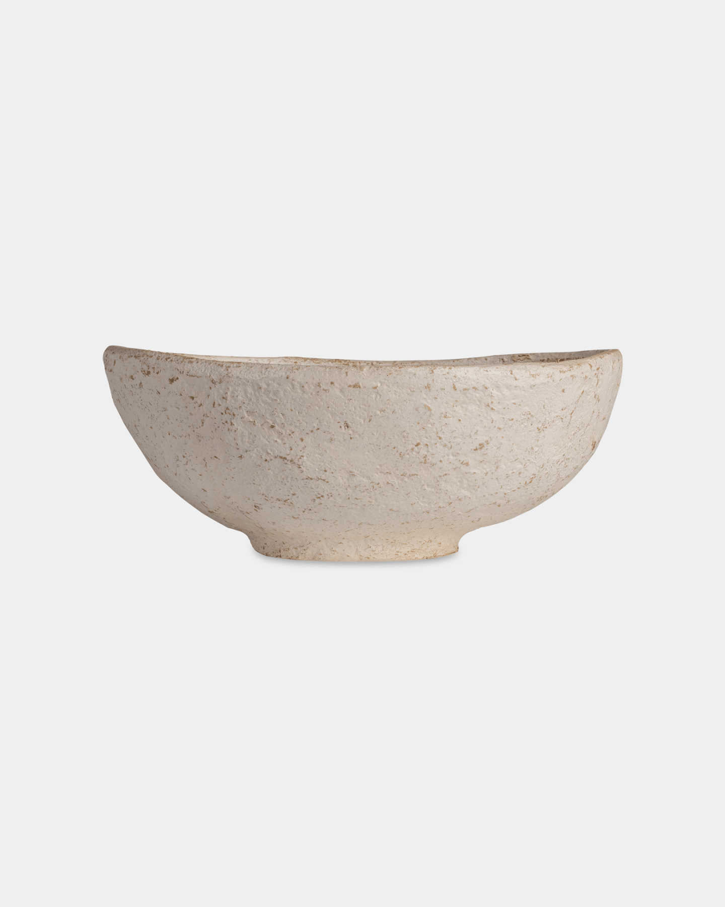 Chaand Papermache Bowl (18"x7") - Marble Lotus - Chaand Papermache Bowl (18"x7") - Marble Lotus - White Papermache Bowl 18x7