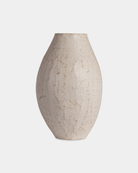 Chaand Papermache Pot (7"x14") - Marble Lotus - Chaand Papermache Pot (7"x14") - Marble Lotus - White Papermache Pot 7x14