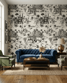 Delhi on Toile – Black and White - Marble Lotus - Delhi on Toile – Black and White
