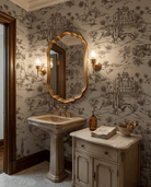 Delhi on Toile – Brown on Beige - Marble Lotus - Delhi on Toile – Brown on Beige