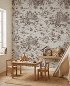 Delhi on Toile – Brown on Beige - Marble Lotus - Delhi on Toile – Brown on Beige