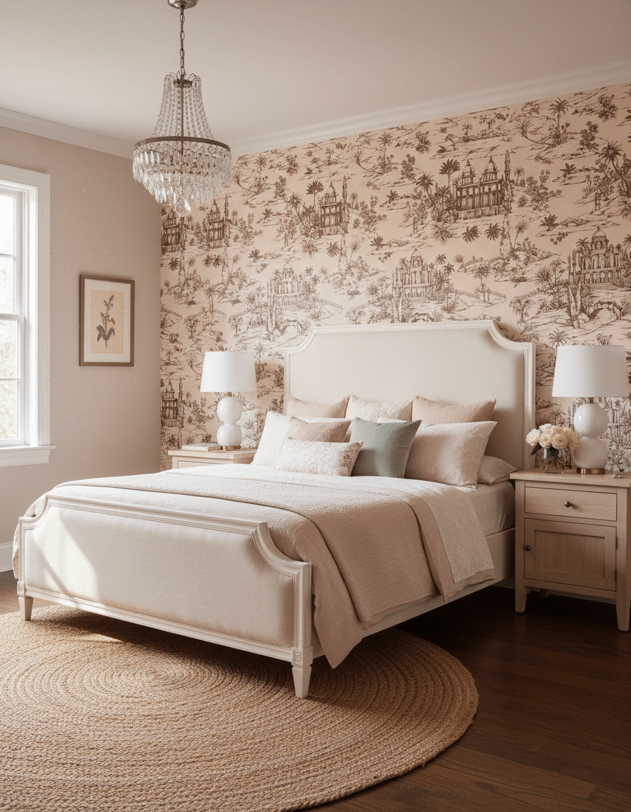 Delhi on Toile - Brown on Dusty Pink - Marble Lotus - Delhi on Toile - Brown on Dusty Pink