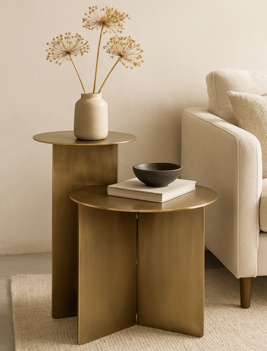 Eclipse Side Table - Marble Lotus - Eclipse Side Table
