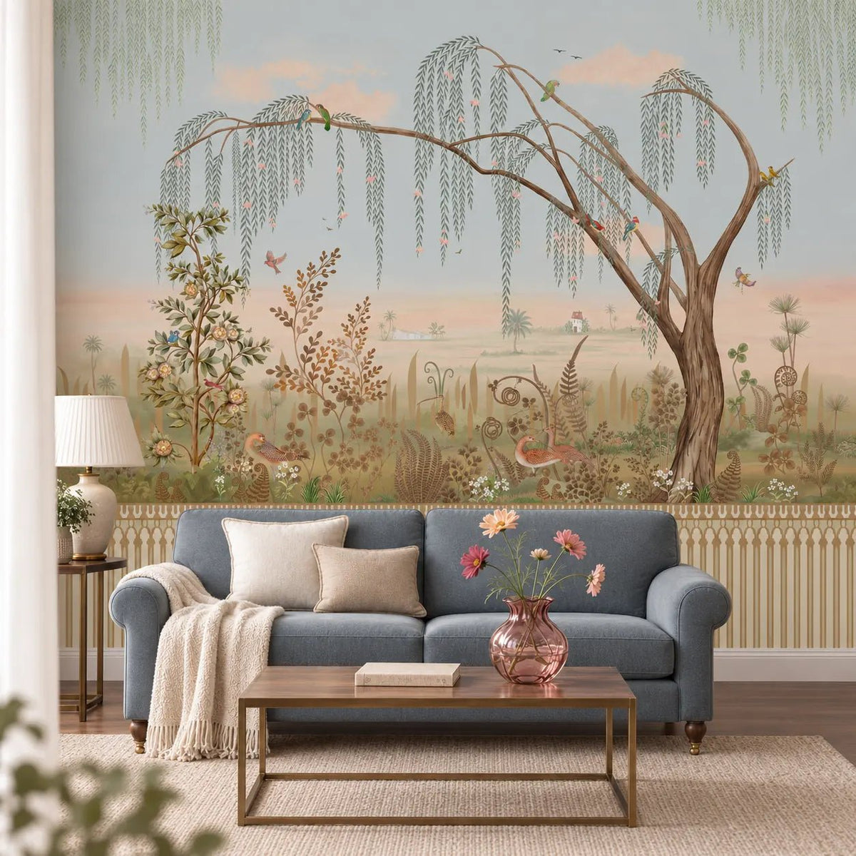 Enchanted Grove Customised Wallpaper - Marble Lotus - Enchanted Grove Customised Wallpaper