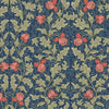 Floral Pattern with Blue Background Themed Wallpaper for Walls - Marble Lotus - Floral Pattern with Blue Background Themed Wallpaper for Walls
