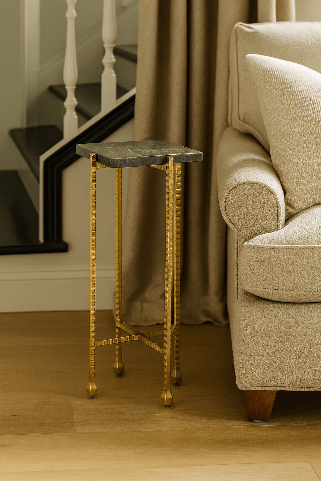Flying Gold Marble Drinks Table - Marble Lotus - Flying Gold Marble Drinks Table