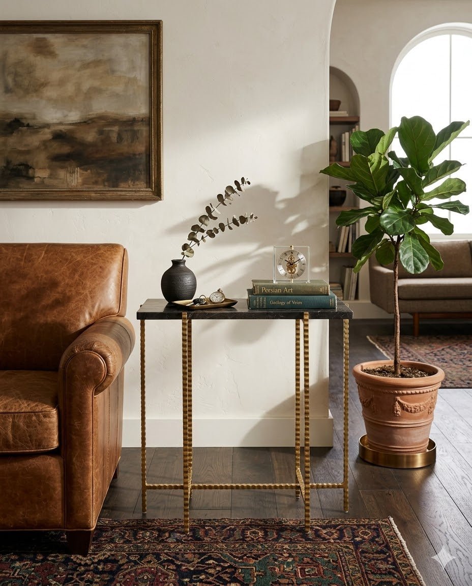 Flying Gold Marble Side Table - Marble Lotus - Flying Gold Marble Side Table