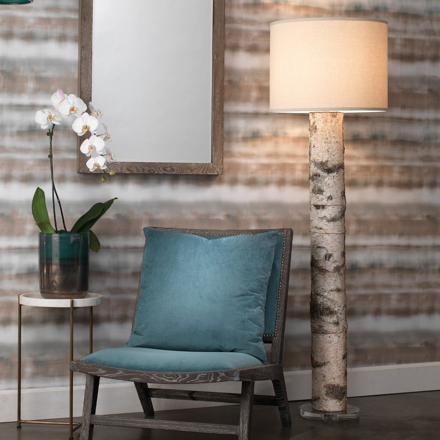 Forrester Floor Lamp - Marble Lotus - Forrester Floor Lamp