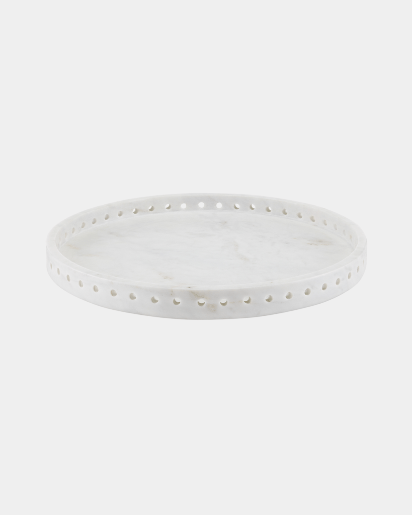 Freya Large White Marble Tray - Marble Lotus - Freya Large White Marble Tray