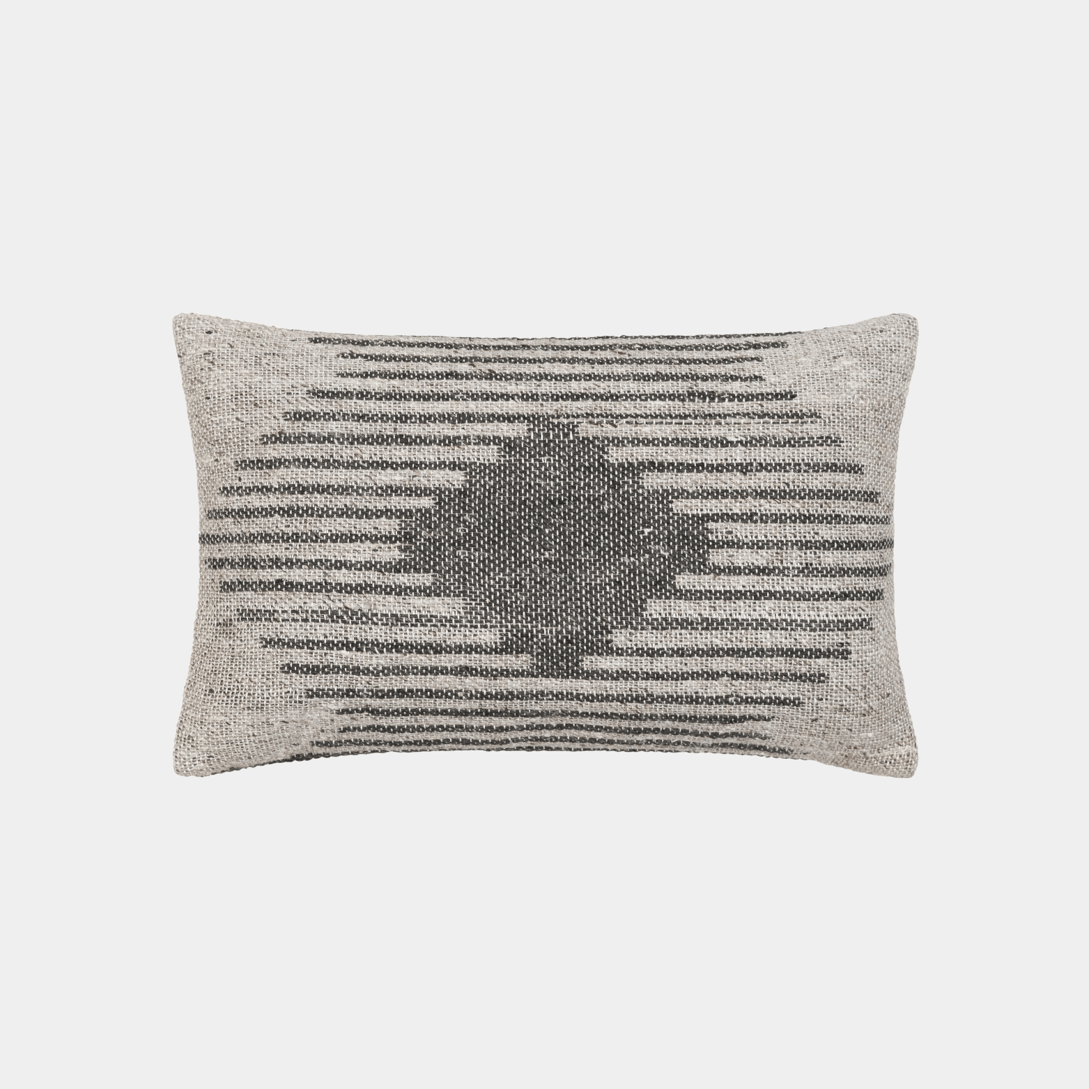 Geometric Gray Diamond Woven Lumbar Pillow - Marble Lotus - Geometric Gray Diamond Woven Pillow | Marble Lotus