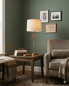 Germaine Brass Table Lamp - Marble Lotus - Germaine Brass Table Lamp