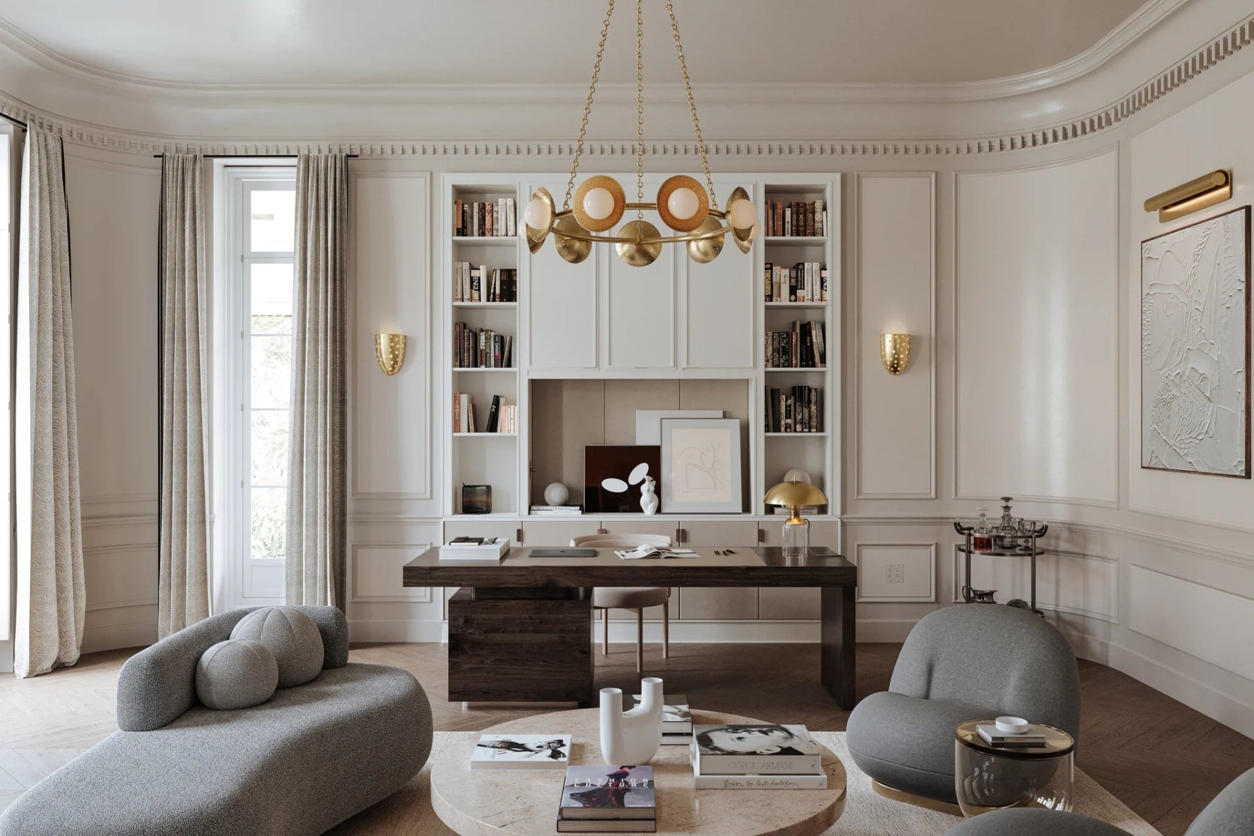 Glimmer Chandelier - Marble Lotus - Glimmer Chandelier