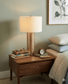 Glimmer Gold Table Lamp - Marble Lotus - Glimmer Gold Table Lamp