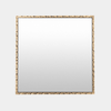 Gold Frame Square Mirror - Marble Lotus - Gold Frame Square Mirror