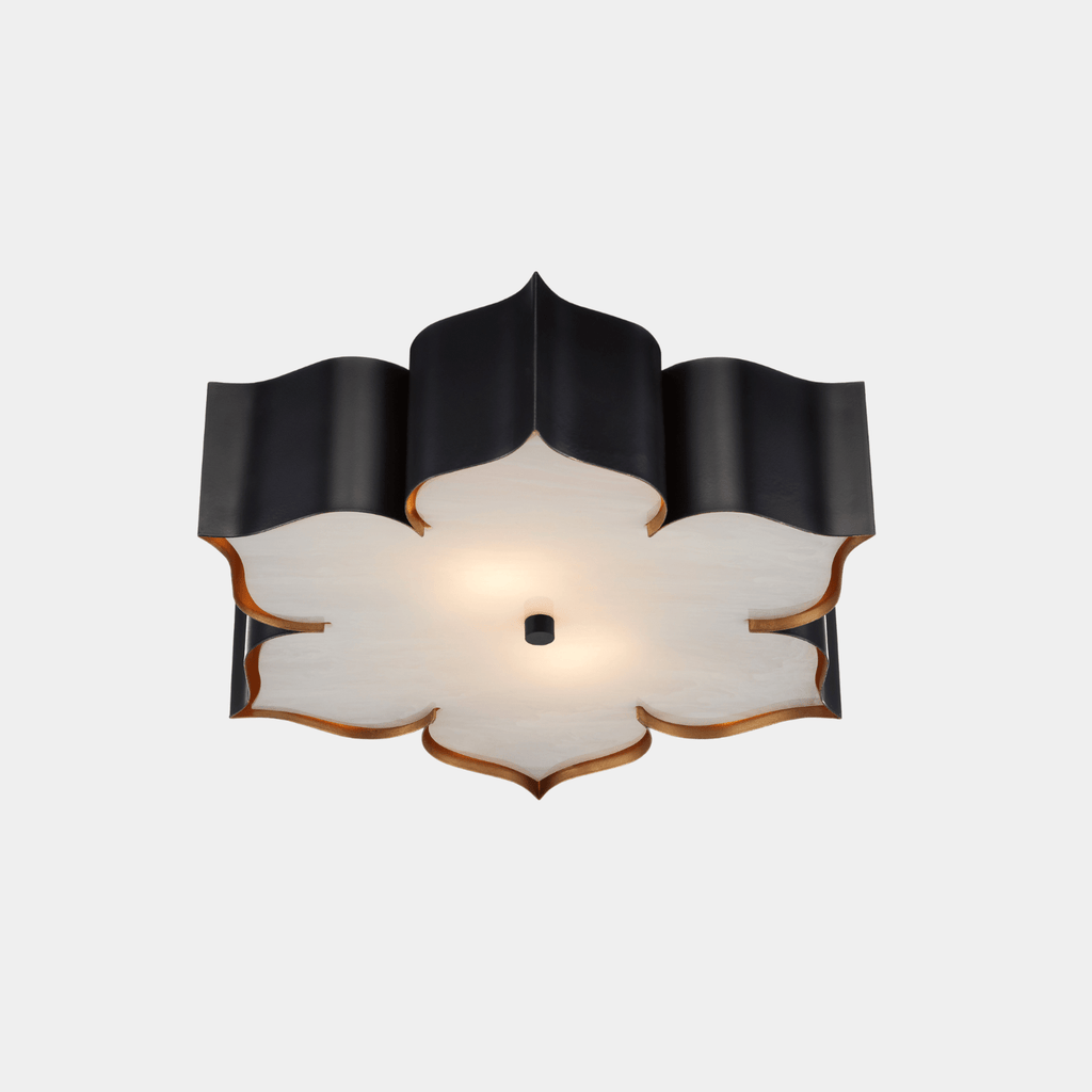 Grand Lotus Black Flush Mount - Marble Lotus - Grand Lotus Black Flush Mount