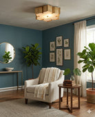 Grand Lotus Gold Flush Mount - Marble Lotus - Grand Lotus Gold Flush Mount