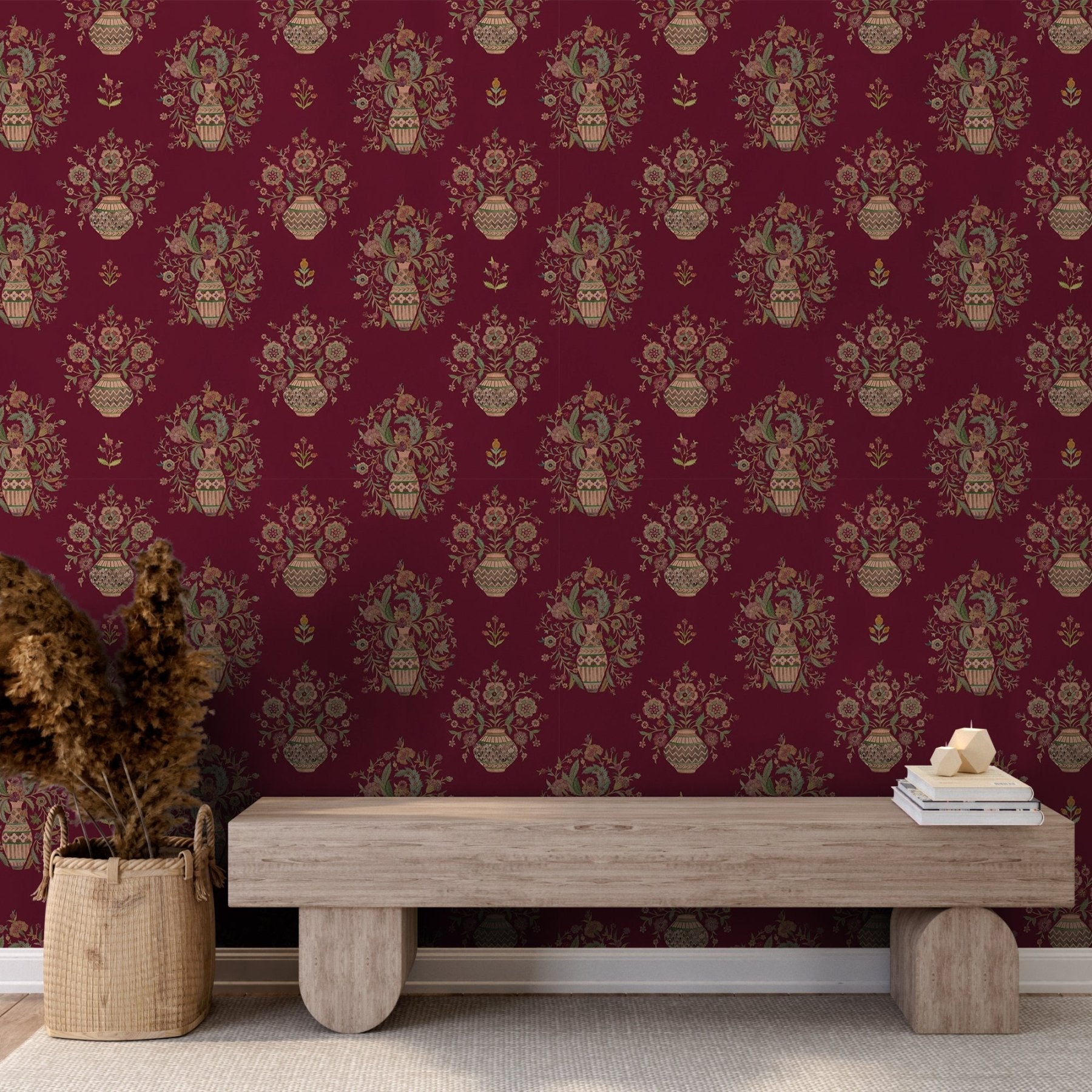 Guldasta - Maroon - Marble Lotus - Guldasta - Maroon