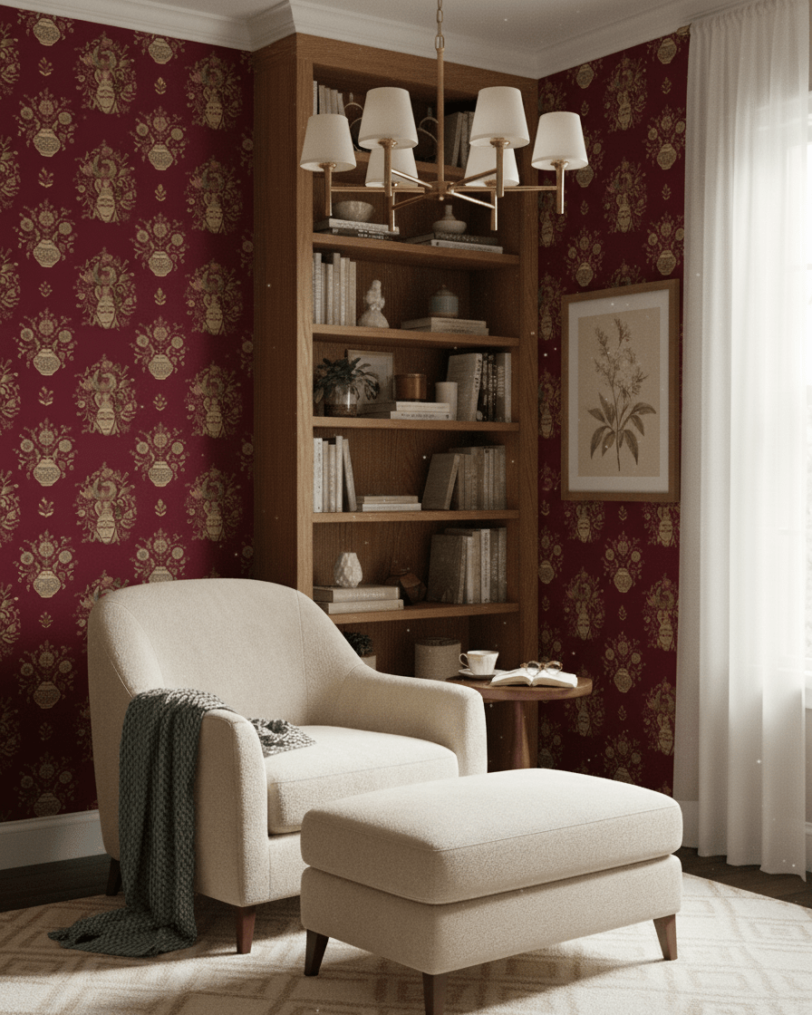 Guldasta - Maroon - Marble Lotus - Guldasta - Maroon