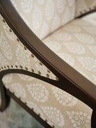 Gymkhana Arm Chair Block Print Beige - Marble Lotus - Gymkhana Arm Chair Block Print Beige