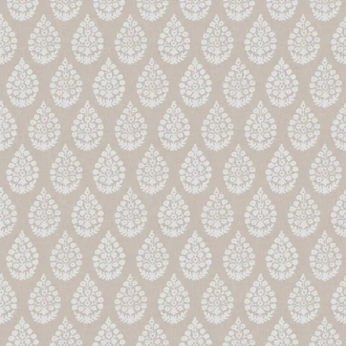 Gymkhana Arm Chair Block Print Beige - Marble Lotus - Gymkhana Arm Chair Block Print Beige