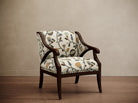 Gymkhana Arm Chair Floral Embroidered - Marble Lotus - Gymkhana Arm Chair Floral Embroidered