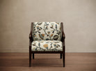 Gymkhana Arm Chair Floral Embroidered - Marble Lotus - Gymkhana Arm Chair Floral Embroidered