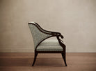 Gymkhana Arm Chair Powder Blue Paisley - Marble Lotus - Gymkhana Arm Chair Powder Blue Paisley