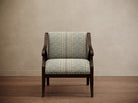 Gymkhana Arm Chair Powder Blue Paisley - Marble Lotus - Gymkhana Arm Chair Powder Blue Paisley