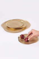 Haifa Brass Platter - Marble Lotus - Haifa Brass Platter