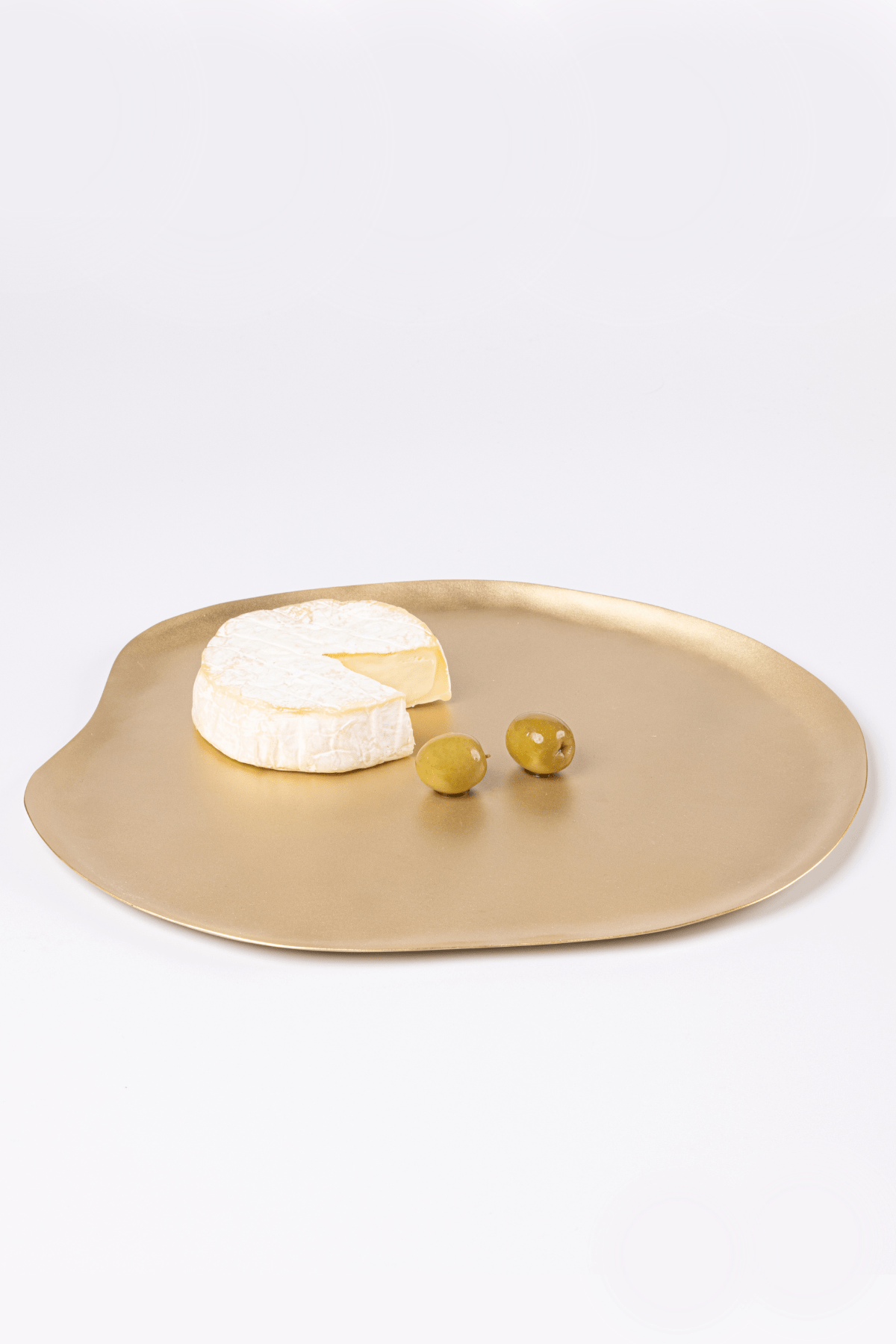 Haifa Brass Platter - Marble Lotus - Haifa Brass Platter