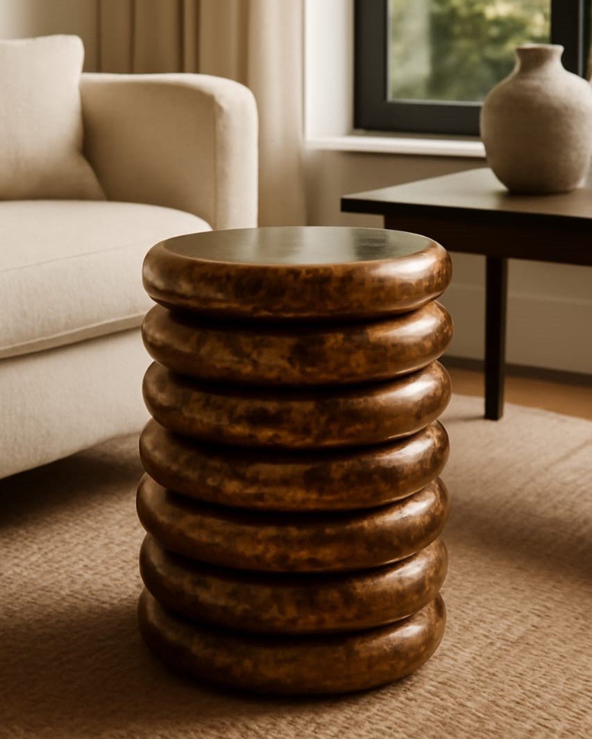 Hanson Side Table - Marble Lotus - Hanson Side Table