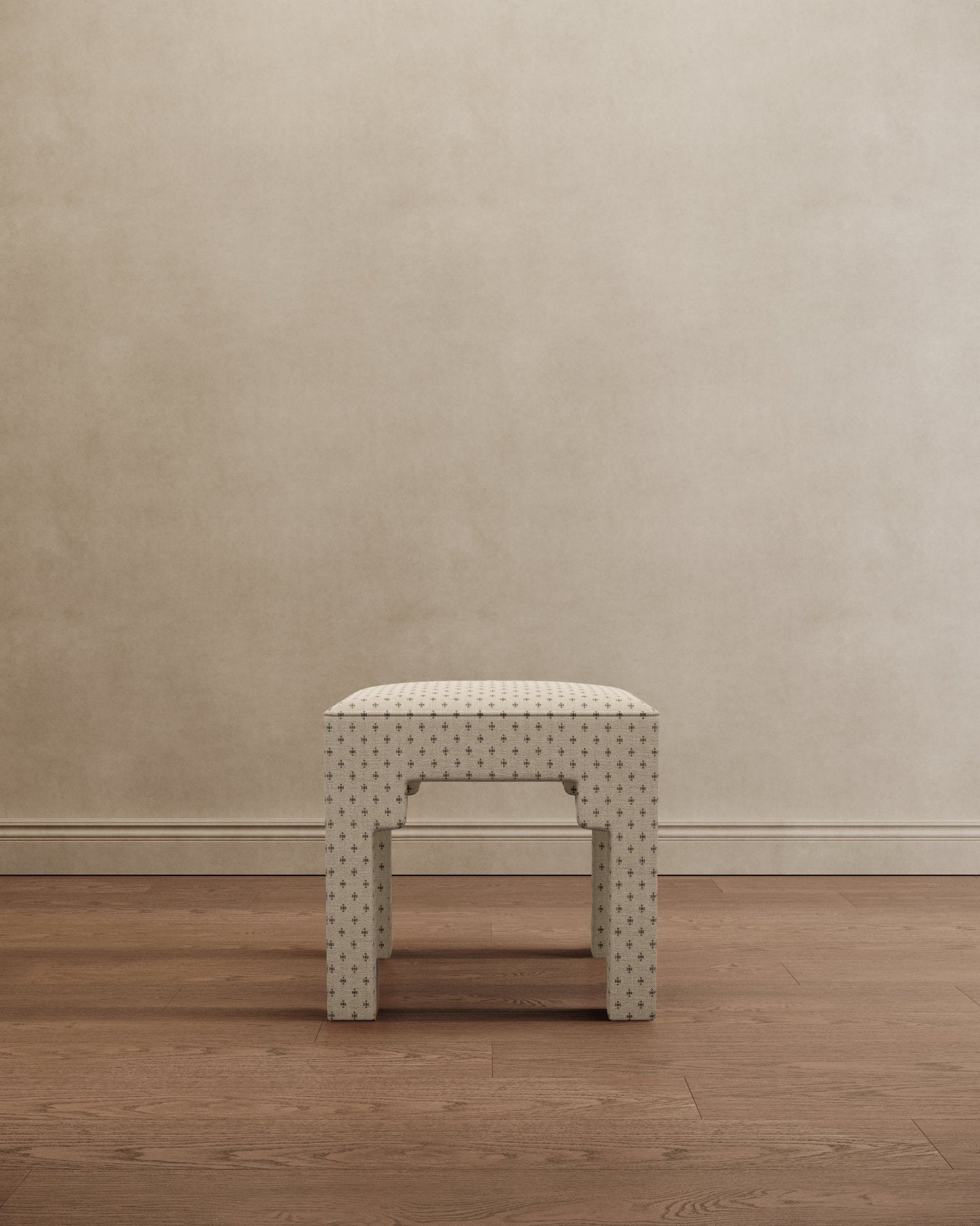 Hicks Square Step Arch Ottoman - Marble Lotus - Hicks Square Step Arch Ottoman