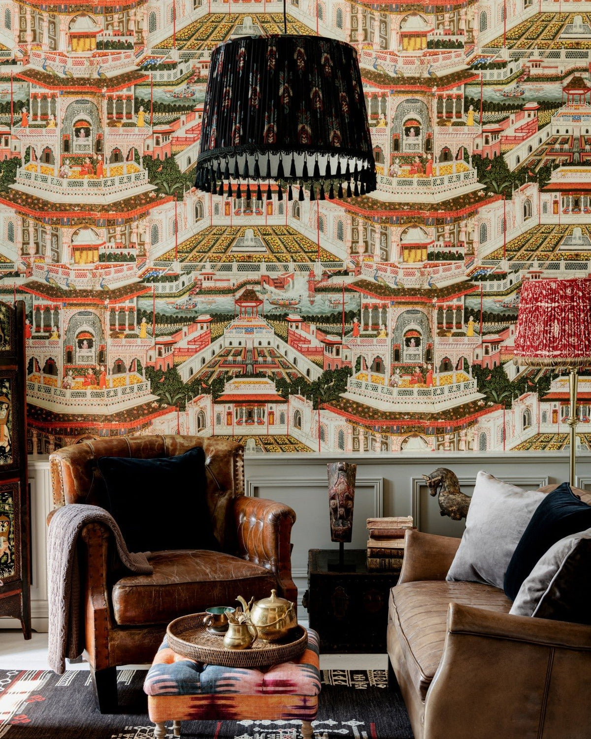 Exotic Indian Wallpaper for Your Interiors | Marble Lotus