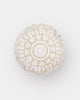 Ivory Suzani Pillow Cover Flora 16" Round - Marble Lotus - Purchase White Suzani Pillow Cover (16” Round) | Marble Lotus