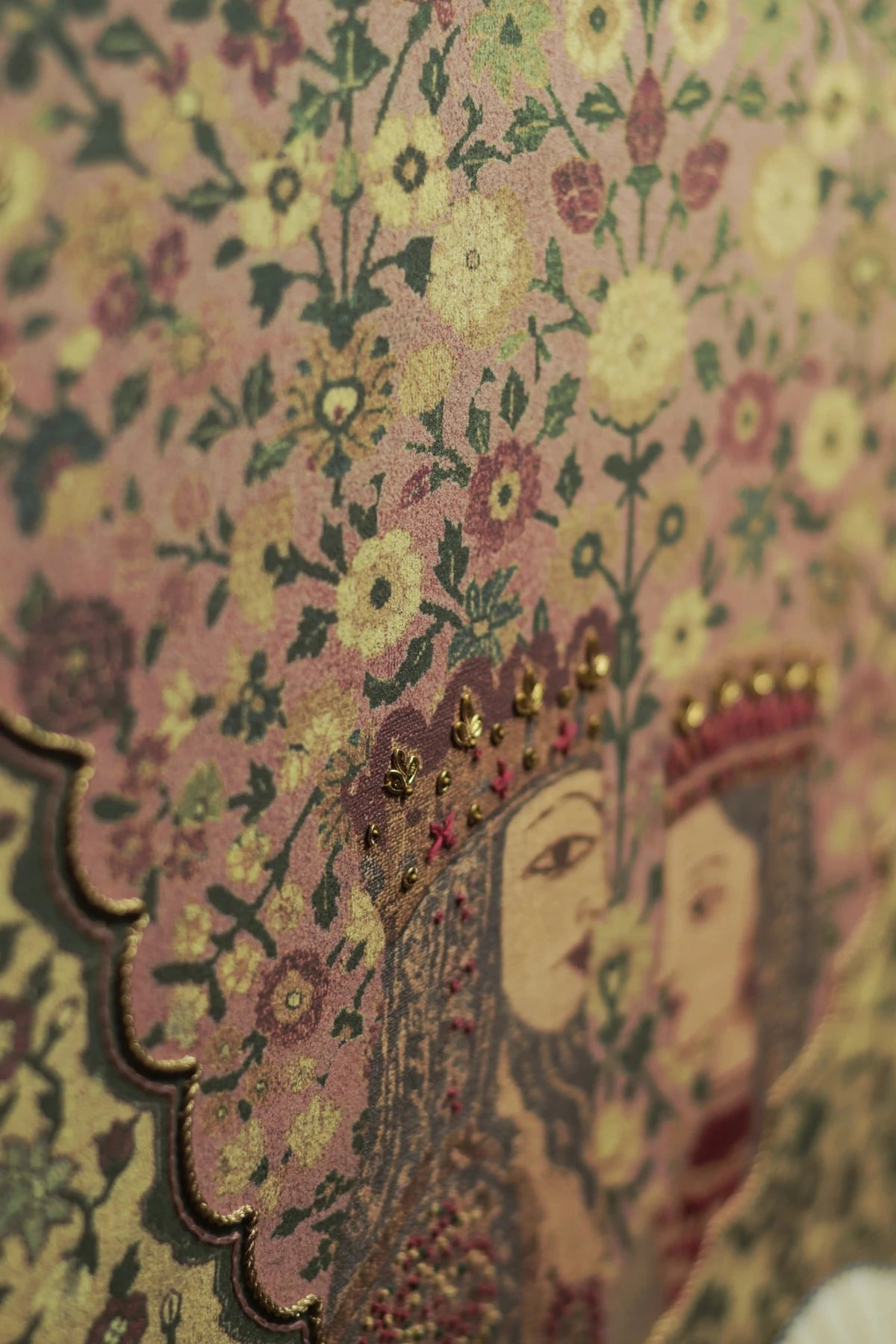 Kashmiriyat, Embroidered Wallart - Marble Lotus - Kashmiriyat, Embroidered Wallart