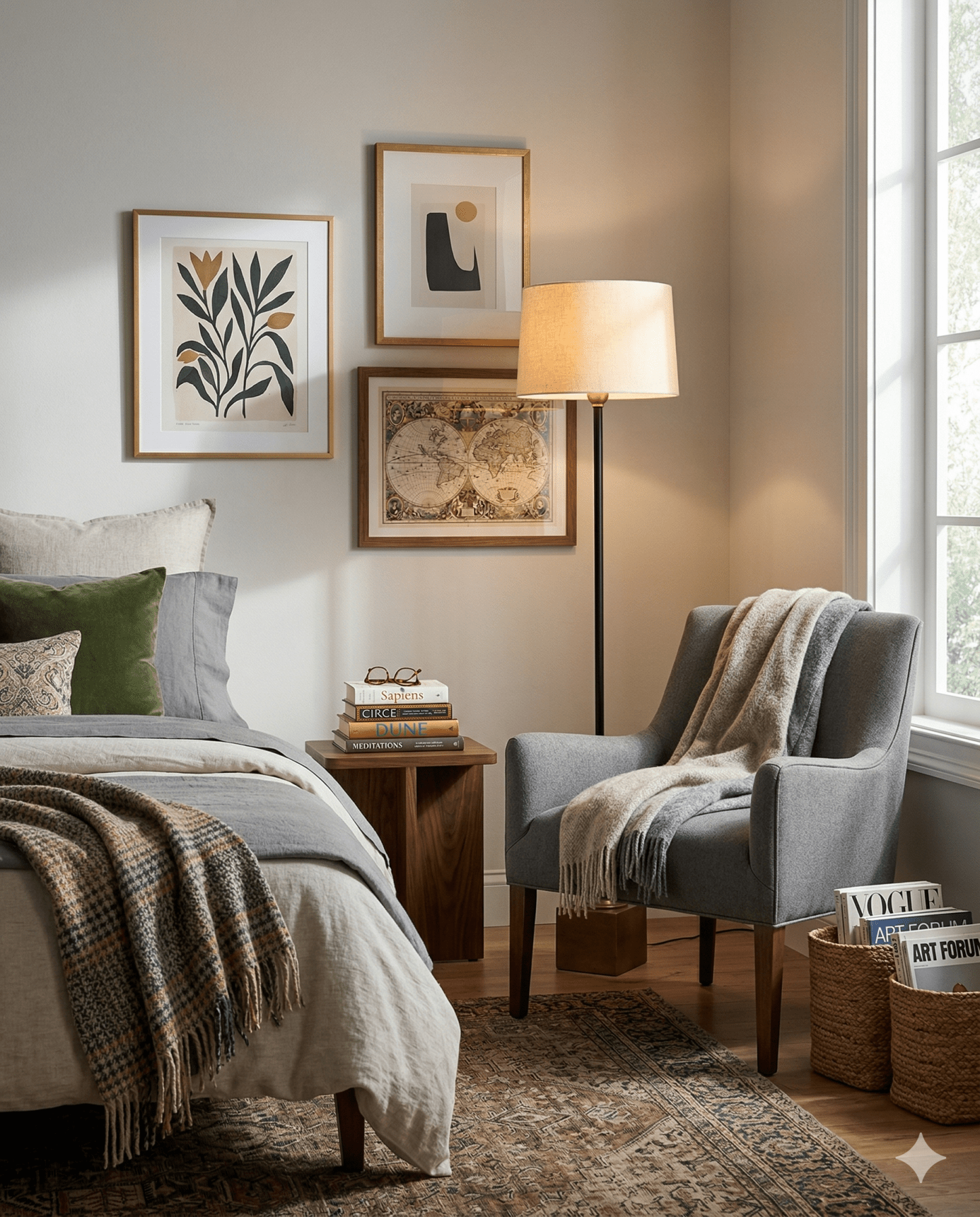 Keeler Brass Floor Lamp - Marble Lotus - Keeler Brass Floor Lamp
