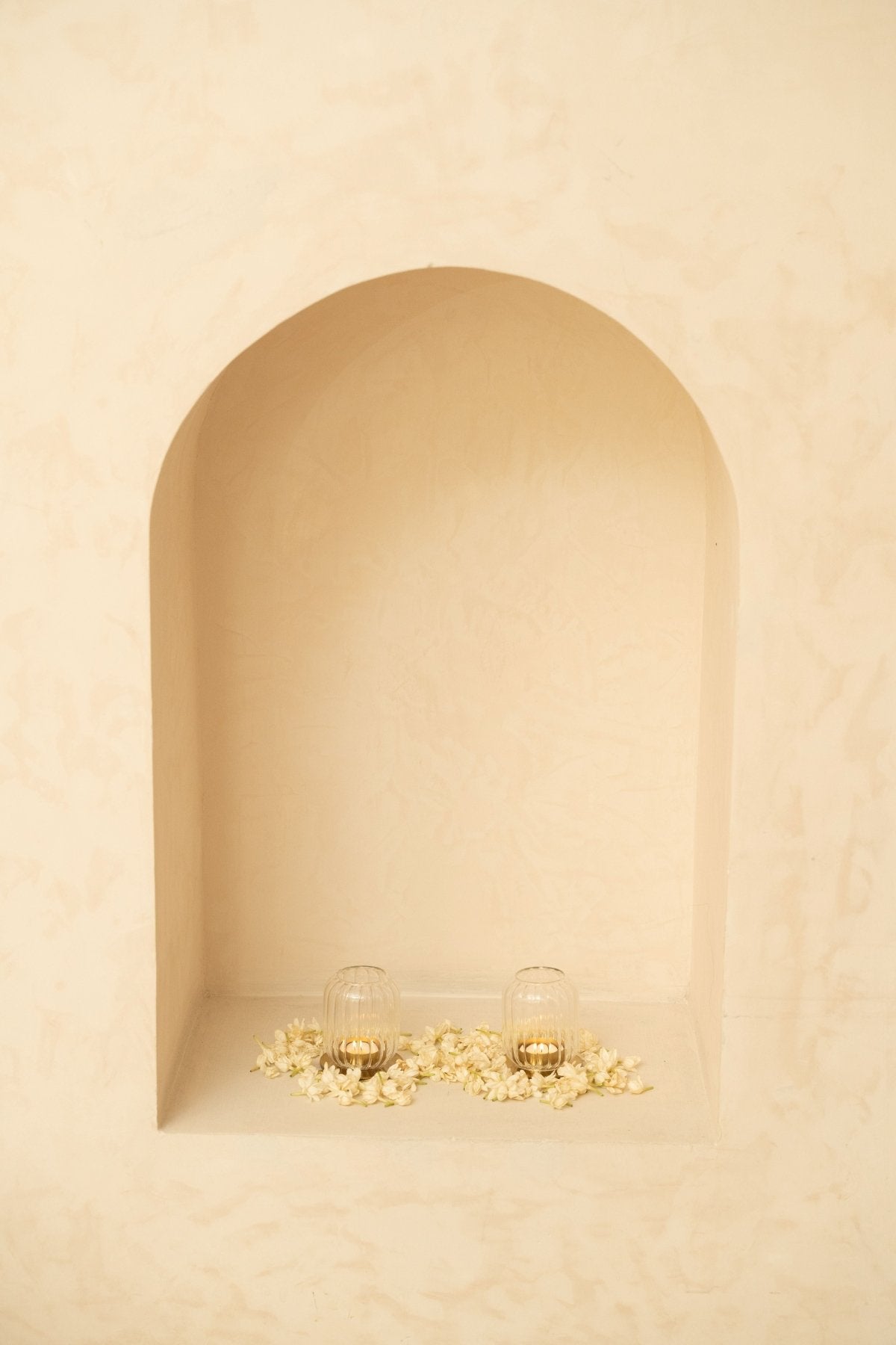 Kira Glass Lantern - Set of 2 - Marble Lotus - Kira Glass Lantern - Set of 2 - Marble Lotus