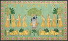 Krishna's Garden Dance - Marble Lotus - Krishna's Garden Dance - Marble Lotus - Pastel Pichwai Painting with Lord Krishna, Gopis and Cows | Krishna's Garden Dance | Indian Art
