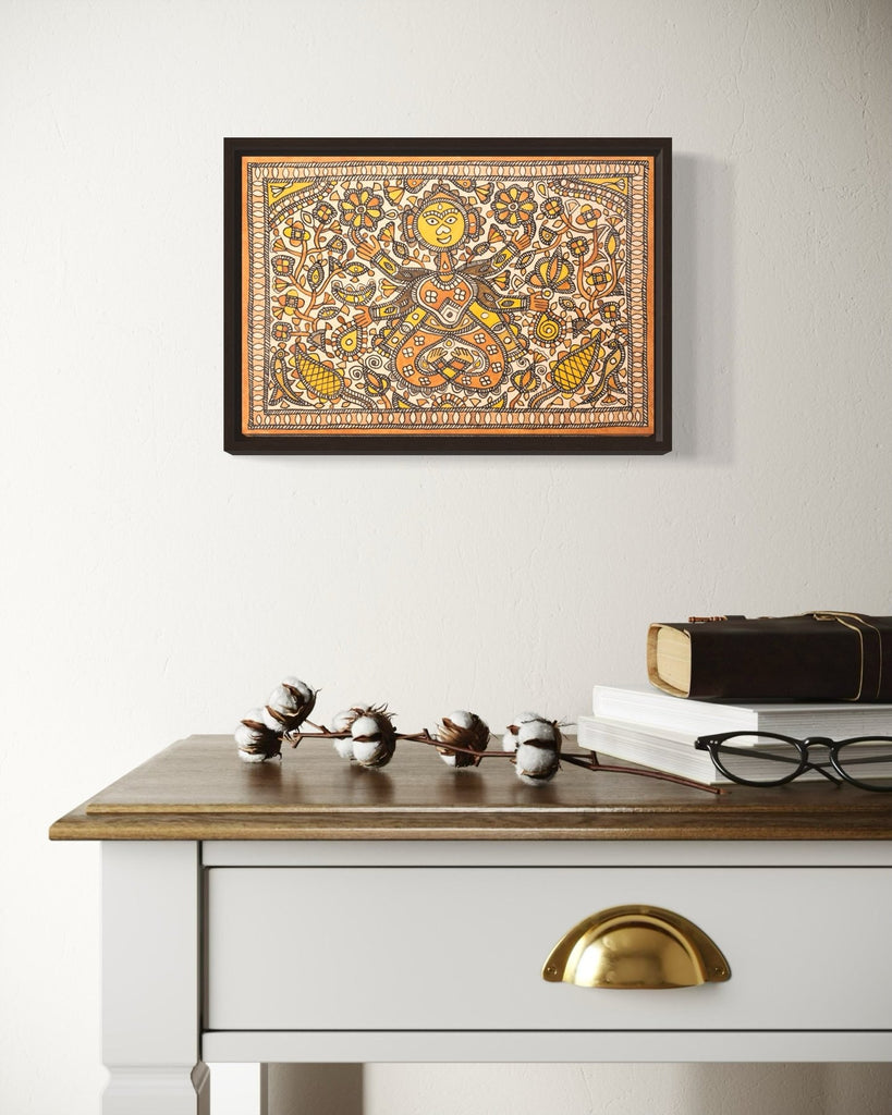 Lakshmi with Flowers - Marble Lotus - Lakshmi with Flowers