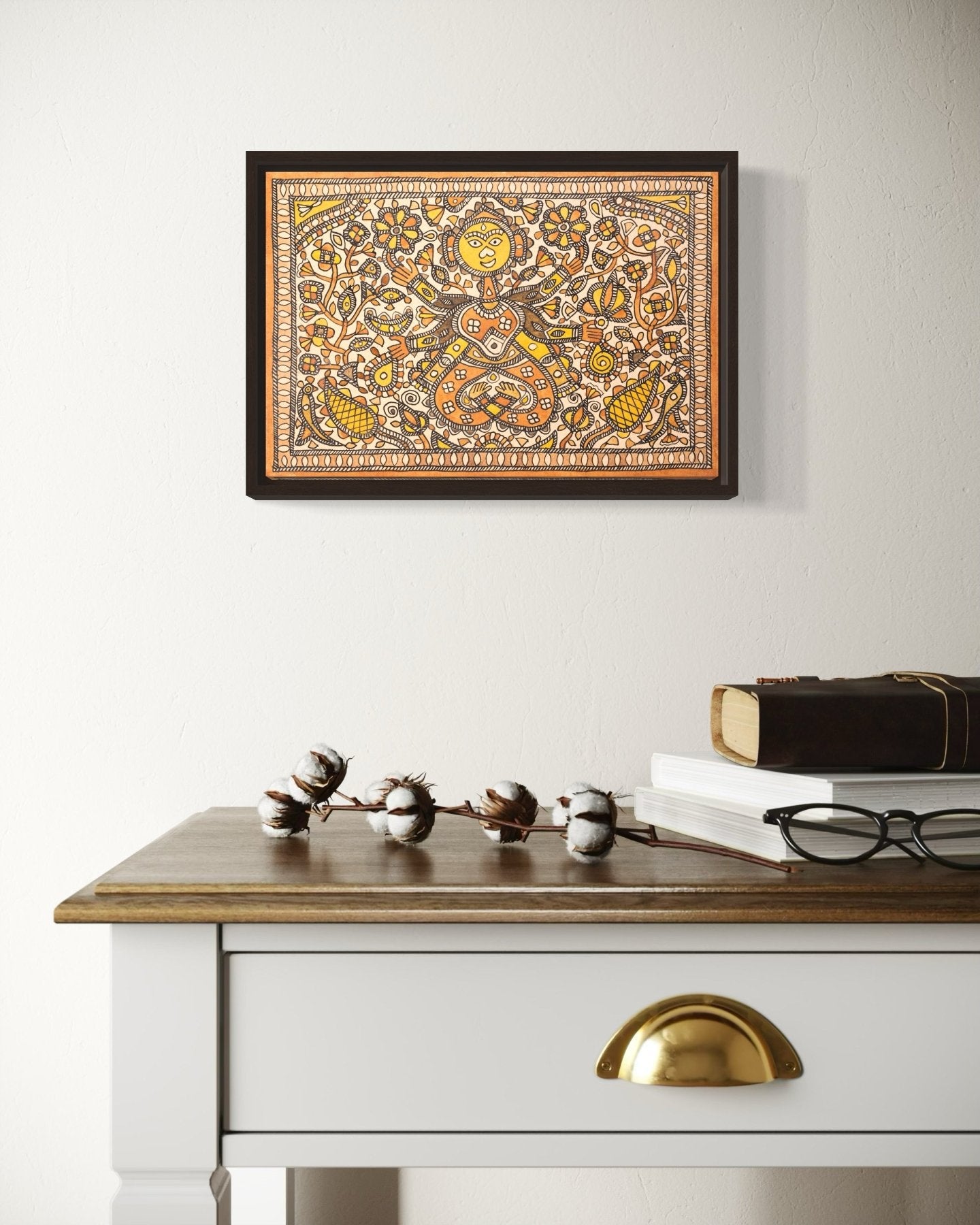 Lakshmi with Flowers - Marble Lotus - Lakshmi with Flowers