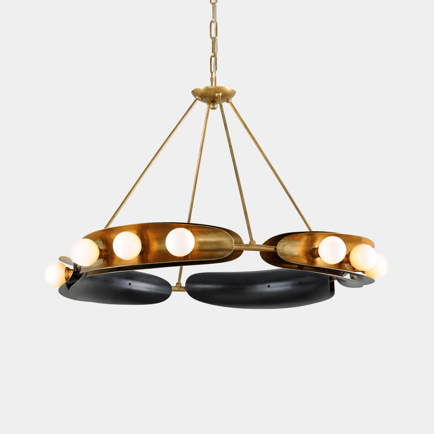 Large Hopper Chandelier - Marble Lotus - Large Hopper Chandelier