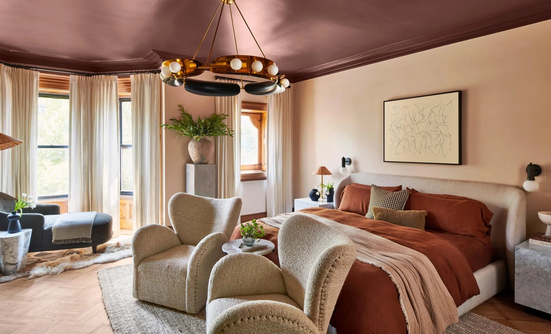 Large Hopper Chandelier - Marble Lotus - Large Hopper Chandelier