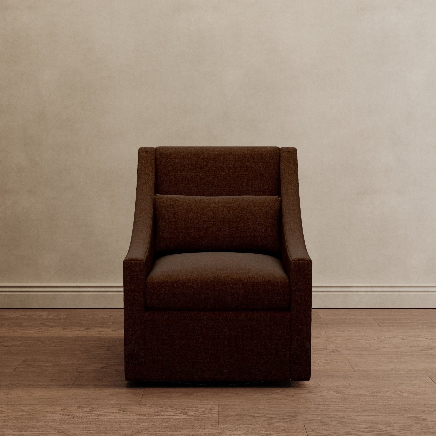 Lotus Lounger Swivel Chair Dark Brown Velvet - Marble Lotus - Lotus Lounger Swivel Chair Dark Brown Velvet