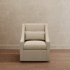 Lotus Lounger Swivel Chair - Dotted Beige - Marble Lotus - Lotus Lounger Swivel Chair - Dotted Beige