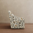 Lotus Lounger Swivel Chair Floral Embroidered - Marble Lotus - Lotus Lounger Swivel Chair Floral Embroidered