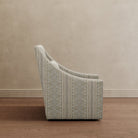 Lotus Lounger Swivel Chair Powder Blue Paisley - Marble Lotus - Lotus Lounger Swivel Chair Powder Blue Paisley