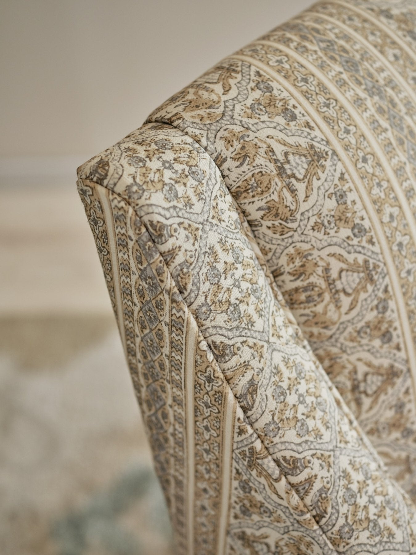 Lotus Lounger Swivel Chair Powder Blue Paisley - Marble Lotus - Lotus Lounger Swivel Chair Powder Blue Paisley